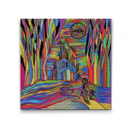 Diamond Painting - Scary Colorful House