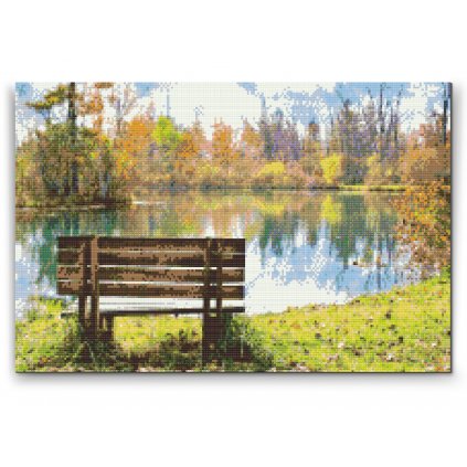 Diamond Painting - Bench by the Pond