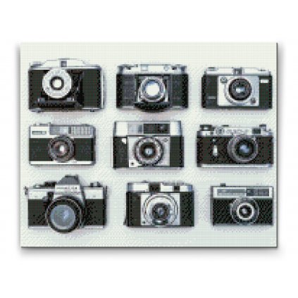 Diamond Painting - Old Cameras