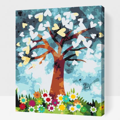 Paint by Number - Tree Full of Hearts