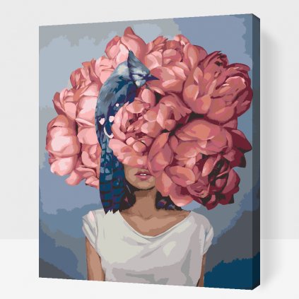 Paint by Number - Woman Hidden in Peonies