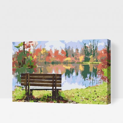 Paint by Number - Bench by the Pond