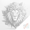 Dotting points - Floral Lion