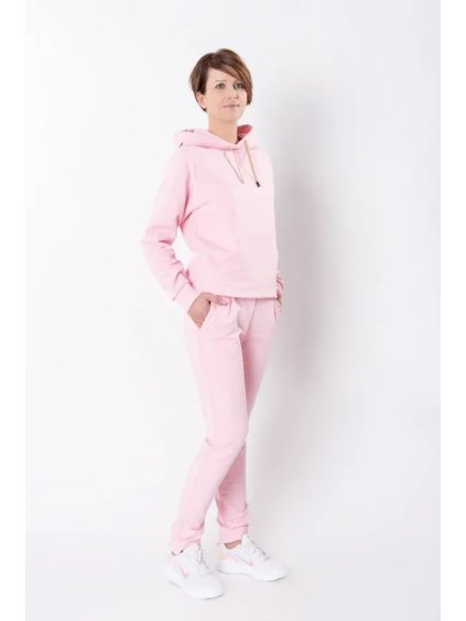 Mikina s kapucí - světle růžová