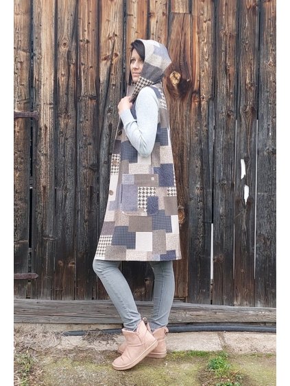 Dámská vesta PAVLA patchwork