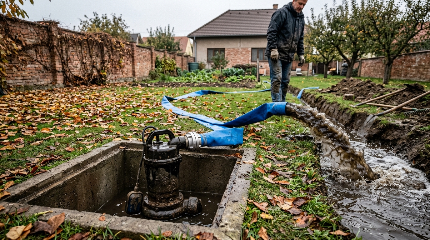 Litinové kalové čerpadlo ONDRAGON s hasičskou hadicí – PajAndy.cz