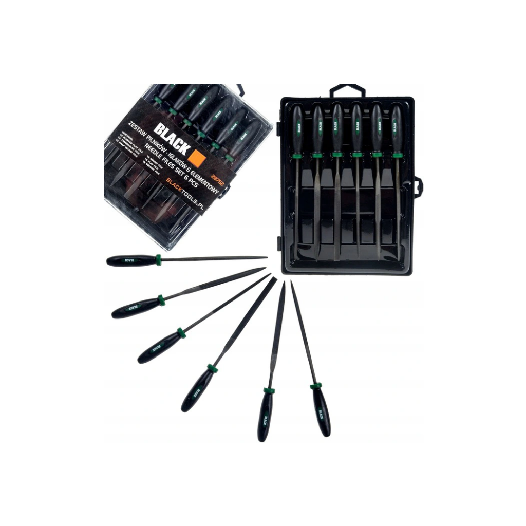 PajAndy NeedleFiles Pro 6ks Sada jehlových pilníků na kov 150 mm GEKO G40072 (5 profilů, SoftGrip) - foto 1