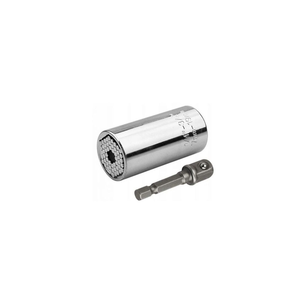 PajAndy UniSocket 7-19mm CrV Grip Univerzální nástrčná hlavice s adaptérem na vrtačku (CrV ocel) - foto 2
