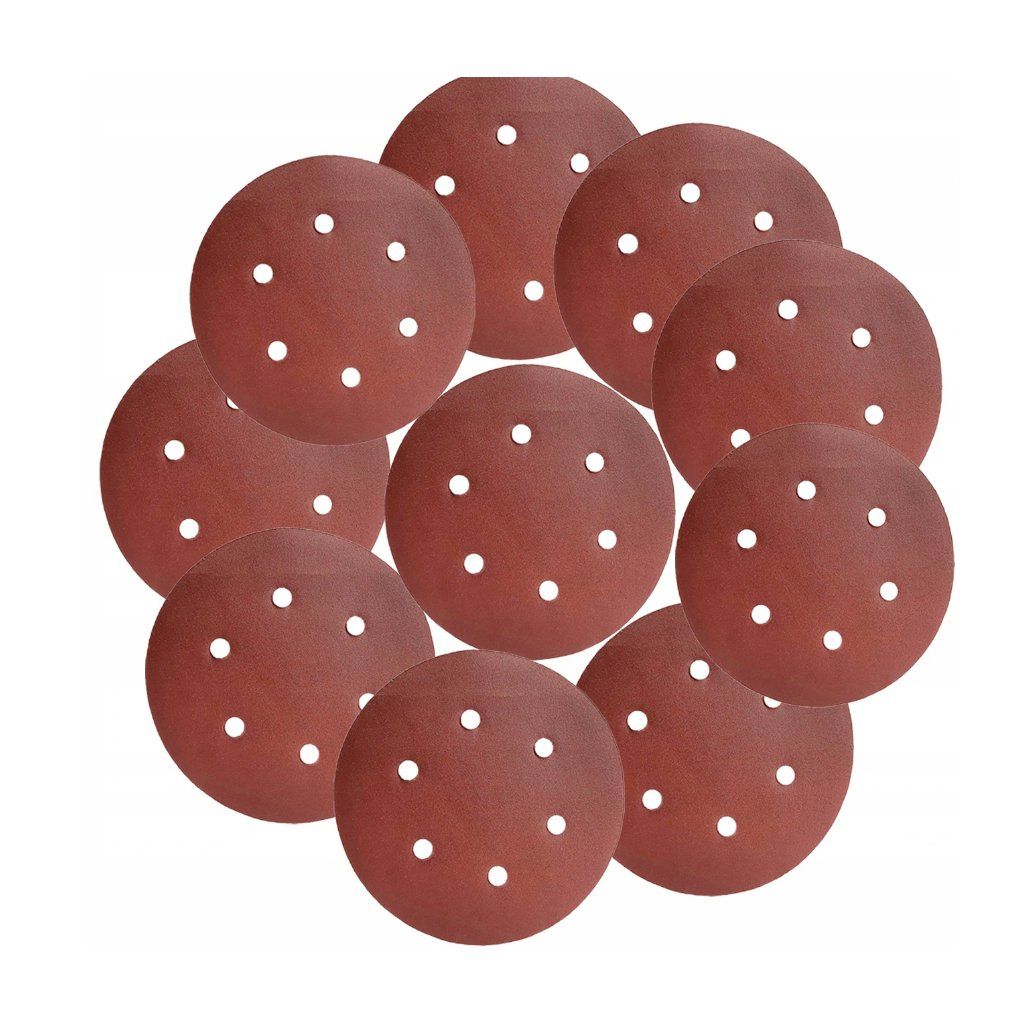 PajAndy SandDisc 150mm P120 Velcro Brusný papír se suchým zipem 10ks (8 otvorů) - foto 1