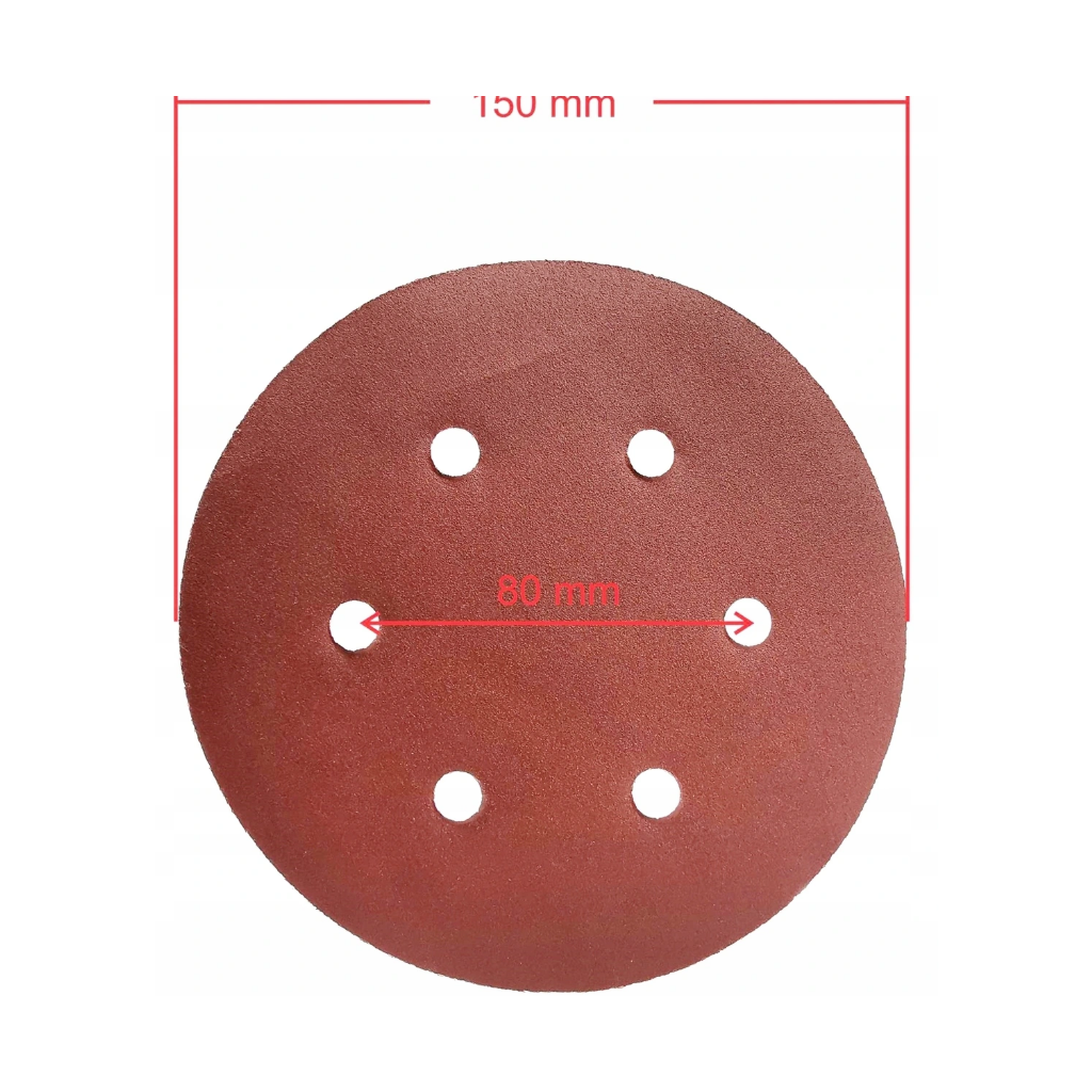PajAndy SandDisc 150mm P120 Velcro Brusný papír se suchým zipem 10ks (8 otvorů) - foto 2
