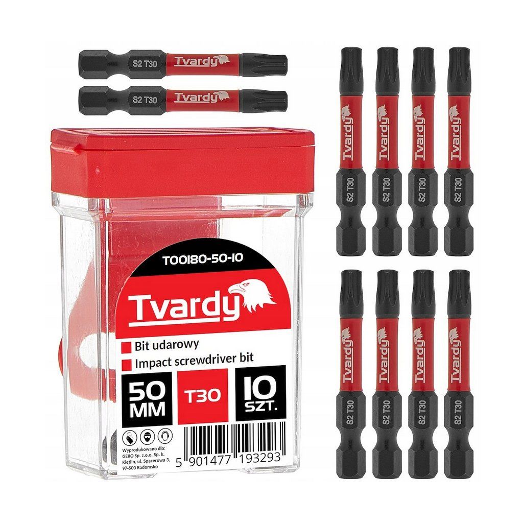 PajAndy BitMaster T30 50mm S2 Torx Rázové bity 1/4