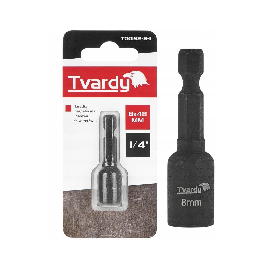 Magnetická rázová hlavice PajAndy MagSocket 8 × 48 mm se stopkou 1/4