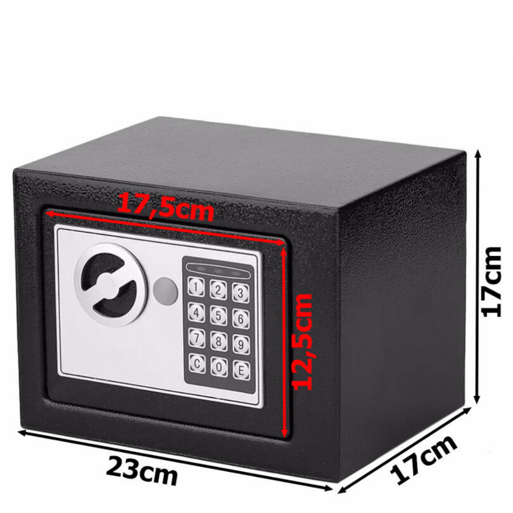 PajAndy SteelSafe DigitalLock PRO Ocelový trezor s elektronickým zámkem a nouzovým klíčem (23×17×17 cm) - foto 24