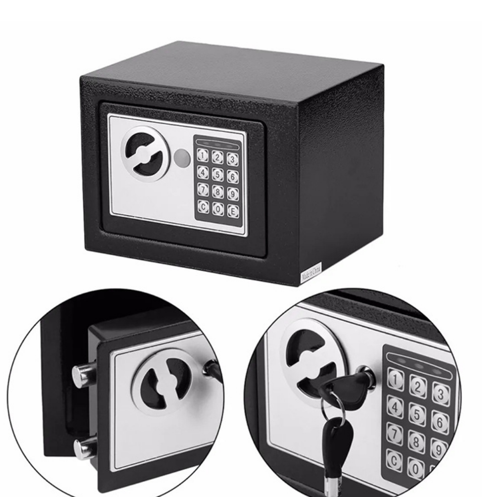 PajAndy SteelSafe DigitalLock PRO Ocelový trezor s elektronickým zámkem a nouzovým klíčem (23×17×17 cm) - foto 2