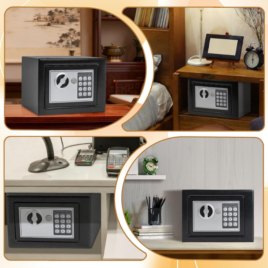 PajAndy SteelSafe DigitalLock PRO Ocelový trezor s elektronickým zámkem a nouzovým klíčem (23×17×17 cm) - foto 5