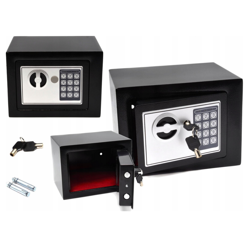 PajAndy SteelSafe DigitalLock PRO Ocelový trezor s elektronickým zámkem a nouzovým klíčem (23×17×17 cm) - foto 12