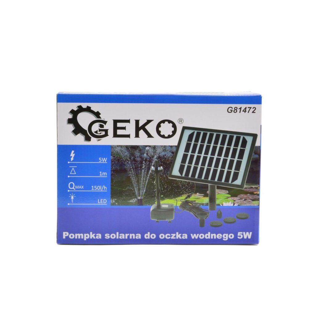 PajAndy SolarFountain 5W EcoJet Solární fontánové čerpadlo do jezírka GEKO (200 l/h, 4 trysky, kabel 3 m) - foto 7