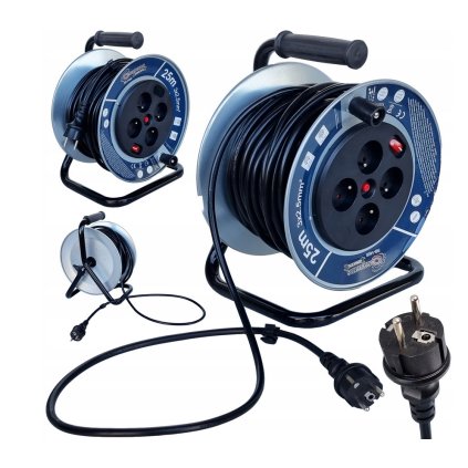 Screenshot 2025 06 05 at 15 03 49 METALOWY 25m 3x2 5 PRZEDŁUŻACZ BĘBNOWY NA BĘBNIE (6974376991207) • Cena Opinie 13678210833 • Allegro