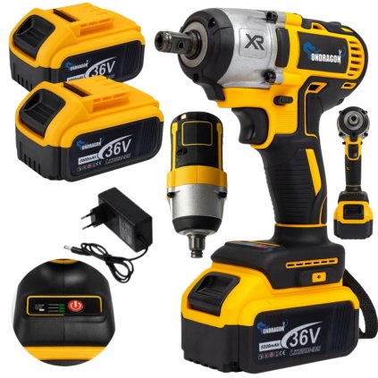 Aku Sada - Rázový utahovák 36V v kufříku - 2x Baterie 5 Ah ZDARMA + nabíječka  Výrobce: ONDRAGON