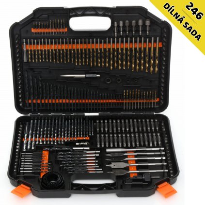 Kompletní sada vrtáků bitů 246 dílů v kufříku