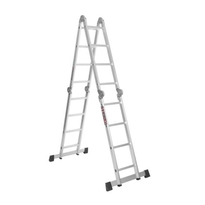 Hliníkový multifunkční žebřík s platformou 4×4 – 460 cm