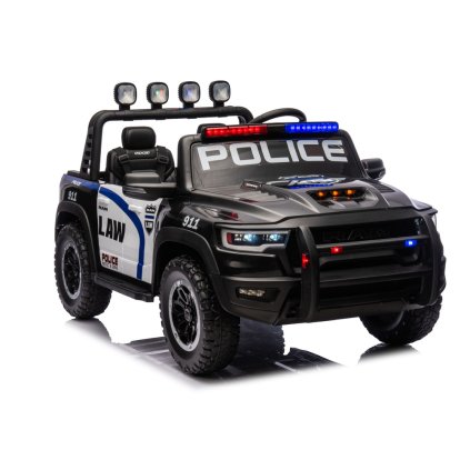 23869 10 akumulatorovy detsky vuz policie ram zb629 p s led svetly a audio systemem