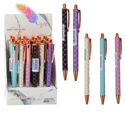 17269 1 automaticke kovove pero s motivem rybich supin modry inkoust 1 0mm