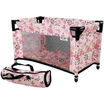 4582 5 detska postylka pro panenky alice ruzove s kvety