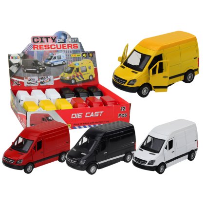 11143 5 detske dodavkove auto 1 32 svetla zvuky cervena cerna zluta bila