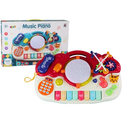 10813 5 detske interaktivni hudebni klavesy svetlo a zvuky buben
