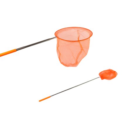 7321 1 skladaci teleskopicka sitka na motyly a hmyz 85 cm oranzova