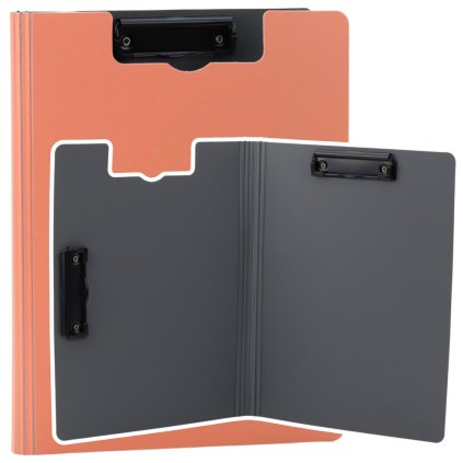 19270 3 ruzova plastova deska s obalkou a dvema klipy a4