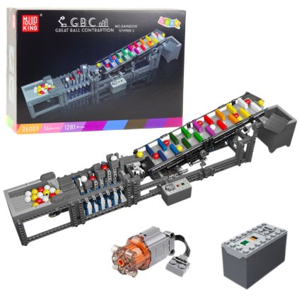 22177 3 stavebnice draha pro kulicky s elektromotorem 1281 dilu