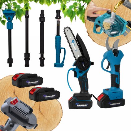 7143 aku sada mini pila a nuzky na vetve 2x vykonna baterie