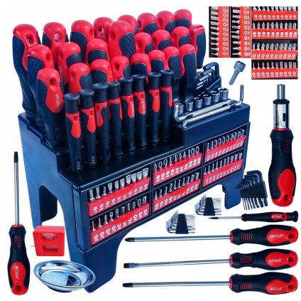 Screenshot 2025 05 01 at 11 48 08 ZESTAW NARZĘDZIOWY ŚRUBOKRĘTY WKRĘTAKI BITY STOJAK 126 EL MISKA MAGNETYCZNA (5905567819841) • Cena Opinie • Walce 17303329284 • Allegro