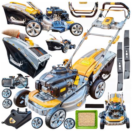 Screenshot 2025 05 06 at 14 50 49 KOSIARKA SPALINOWA Z NAPĘDEM 51cm 9w1 MIELENIE WYRZUT BOCZNY 9KM noż GRATIS • Cena Opinie 16906191869 • Allegro