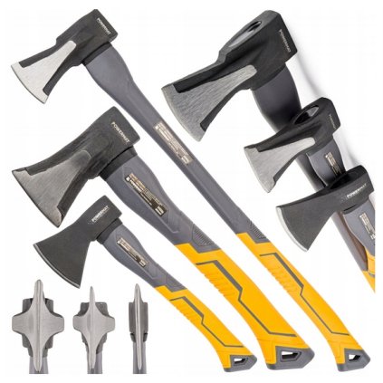 Screenshot 2025 05 12 at 14 29 59 ZESTAW SIEKIER SIEKIERA ROZŁUPUJĄCA TOPOREK 3 SZT (5902565279707) • Cena Opinie • Siekiery 16759303297 • Allegro