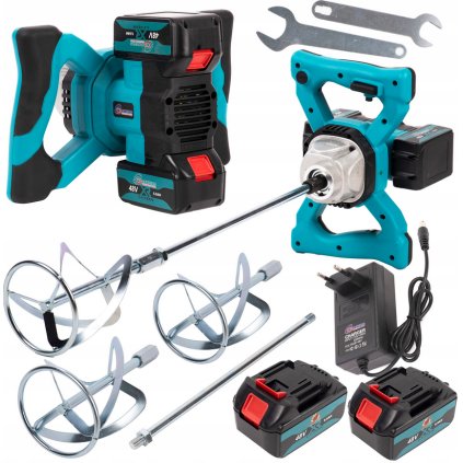 Screenshot 2025 05 20 at 09 45 25 BEZPRZEWODOWE MIESZADŁO AKUMULATOROWE 48V 2xAKU 5.0Ah 2X MIESZALNIK PROFI (5905567810749) • Cena Opinie 17539090391 • Allegro