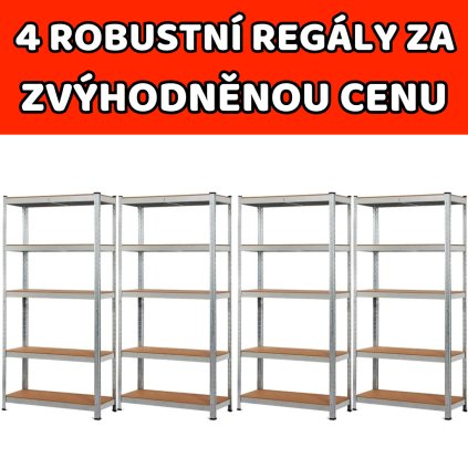 Výhodná akce: 4x Regál MaxStore Duo