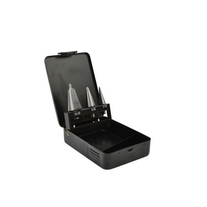 68178 sada 3 ks stupnovitych vrtaku 3 30 mm kovova krabicka 50