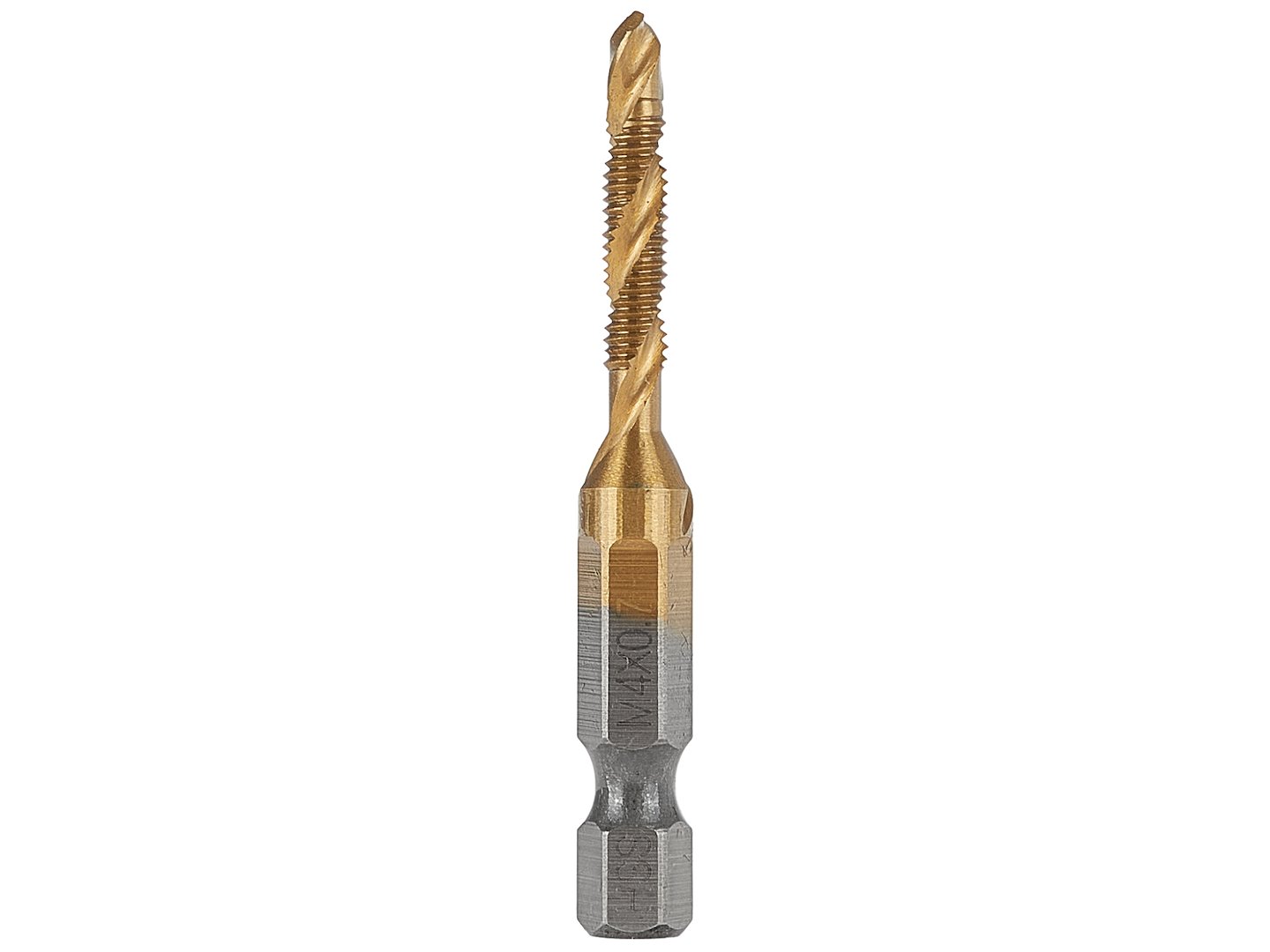 Závitník HSS M4 x 0,7 mm HEX – detail šestihranného drážku
