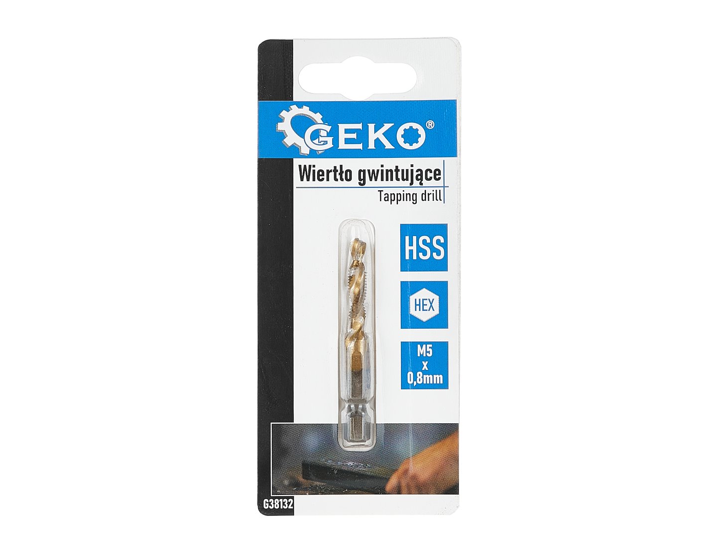 Závitník HSS M5 x 0,8 mm HEX – HEX upnutí