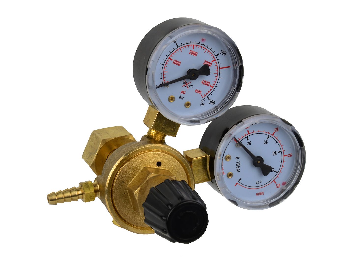 Redukční ventil CO2/ARGON Geko – detail manometru