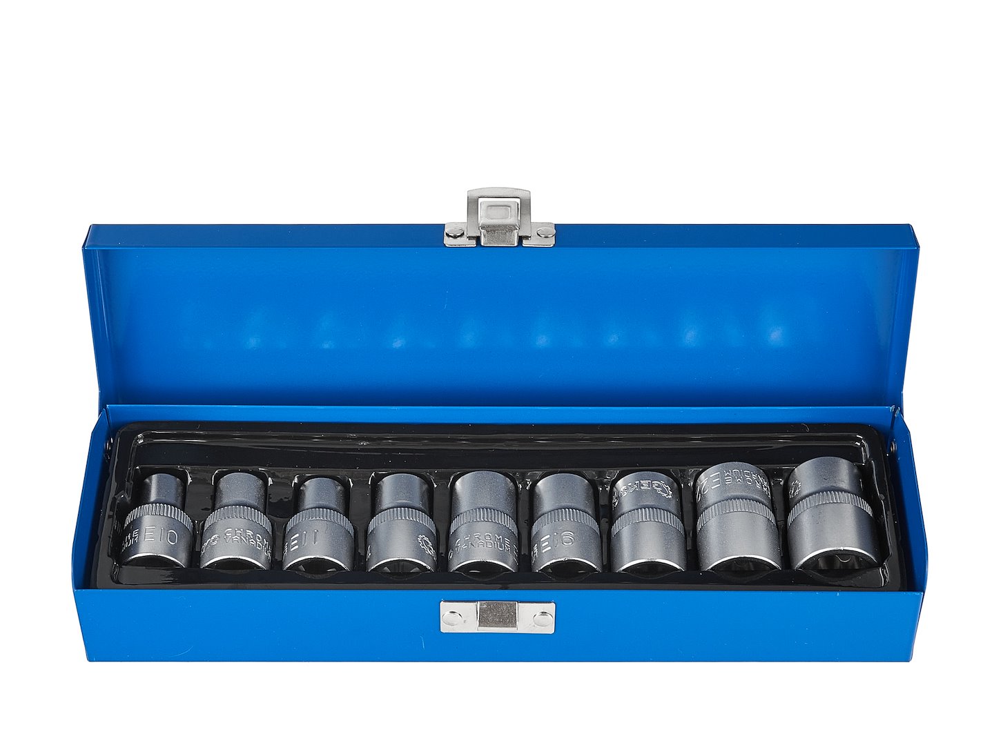 Sada torx klíčů E10-24 GEKO – detail klíčů s připojením 1/2