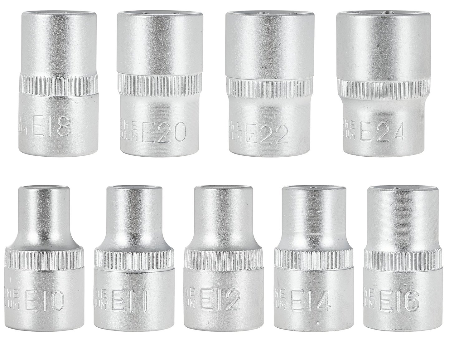 Sada torx klíčů E10-24 GEKO – detail profilu torx klíče