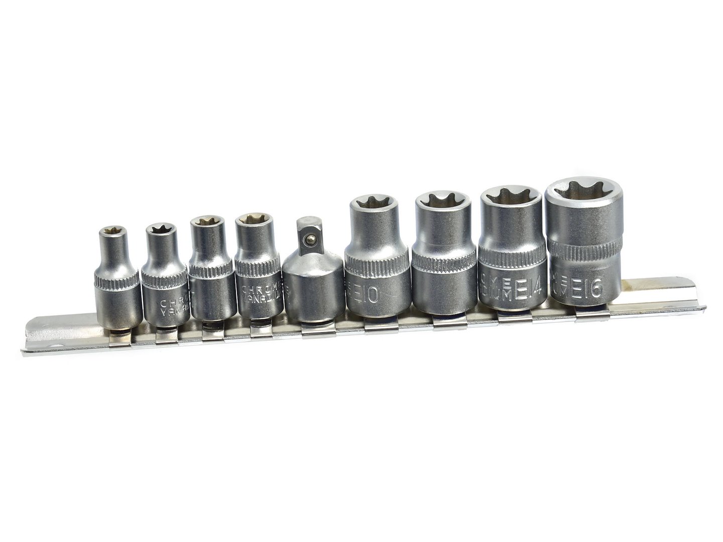 9dílná sada torx klíčů GEKO – detail torx profilu klíče