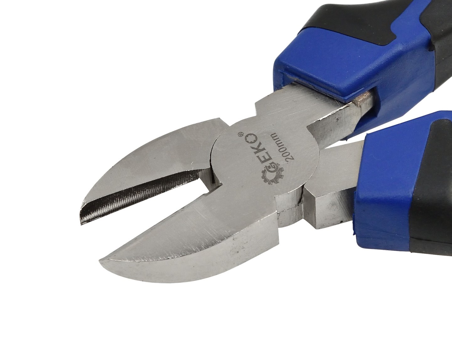 Boční štípací kleště 200 mm PREMIUM Geko – detail břitů