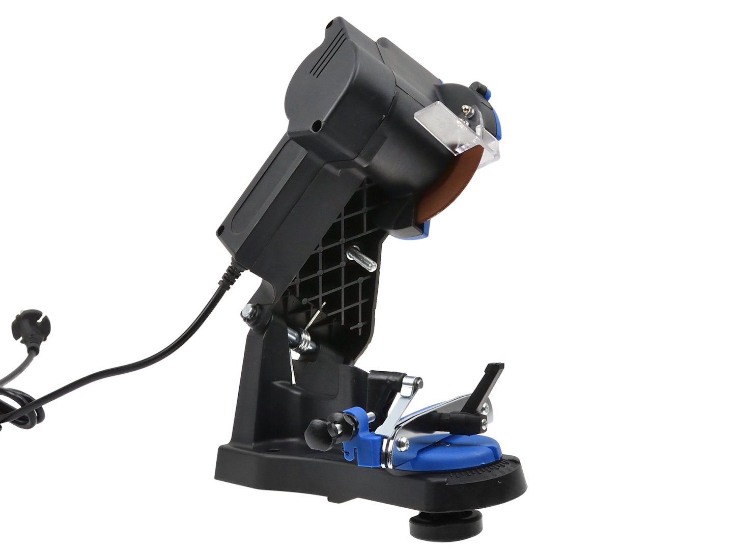 Bruska na řetězy Geko 90 W – detail upínacího mechanismu