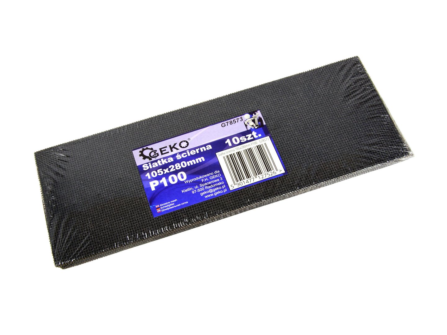 Brusná síťka Geko 105x280mm P100 – celkový pohled