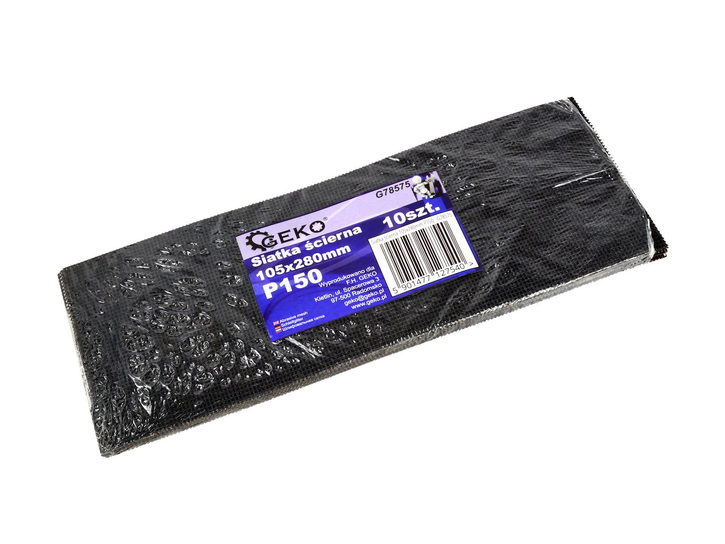 Brusná síťka Geko 105x280mm P150 – celkový pohled na produkt